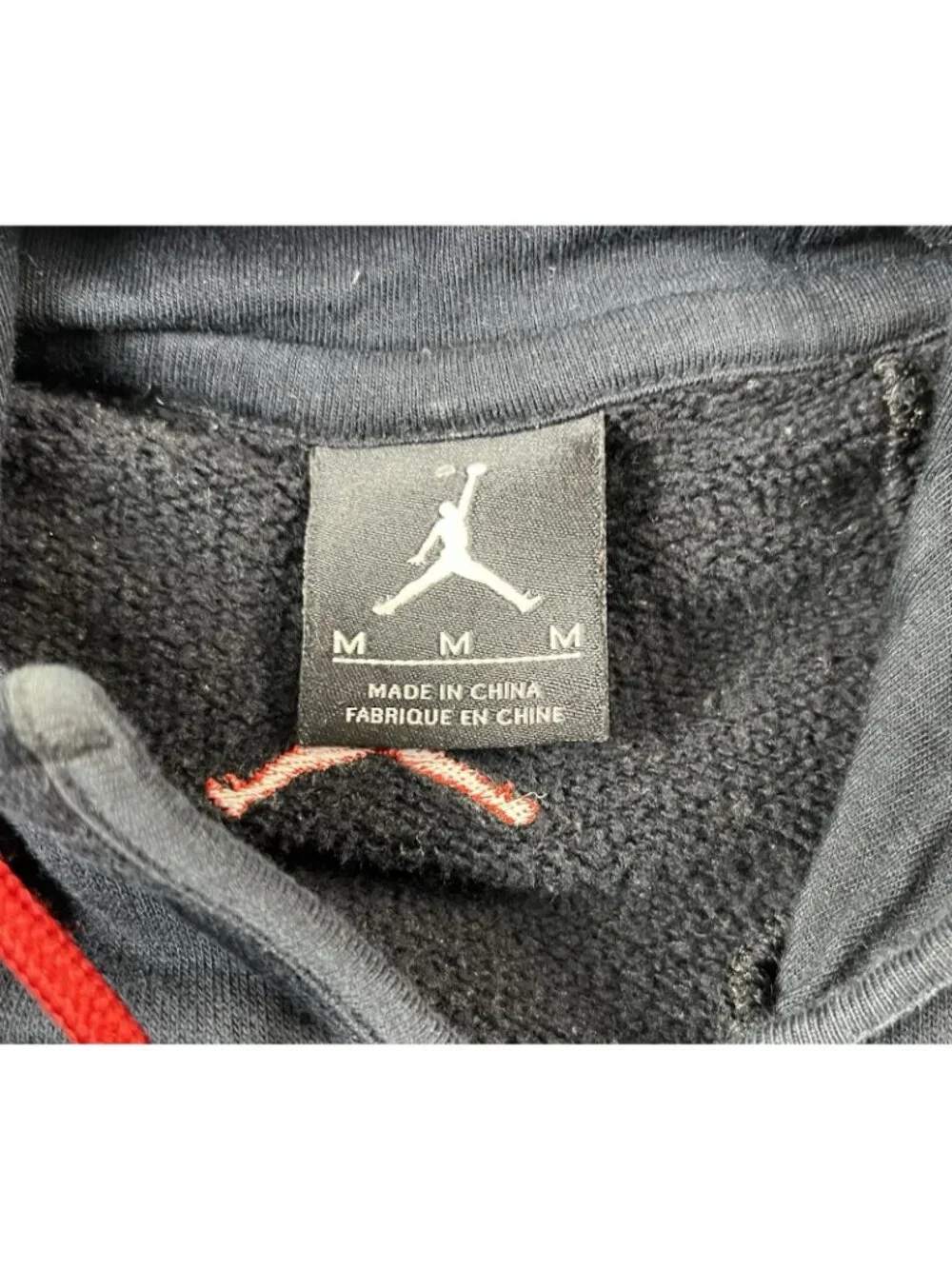 Air Jordan Jumpman Graphic Logo Black/Red Pullover Hoodie Mens M